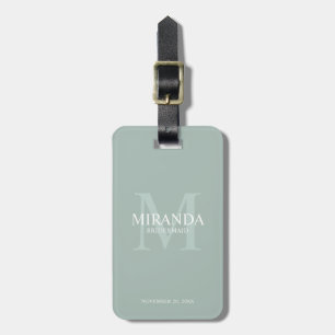 Personalized Bridesmaid's Monogram and Name Luggage Tag