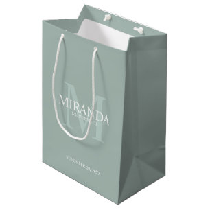 Personalized Bridesmaid's Monogram and Name Medium Gift Bag