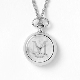 Personalized Bridesmaid's Monogram and Name Watch