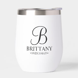 Personalized Bridesmaid's Name and Monogram