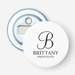 Personalized Bridesmaid's Name and Monogram Bottle Opener