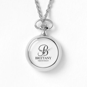 Personalized Bridesmaid's Name and Monogram Watch