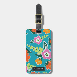 Personalized   Bright Blooms Luggage Tag