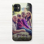 Personalized Bright Filter Family Photo Name iPhone 15 Case<br><div class="desc">Easily personalize this iPhone case with your custom favourite family photos enhanced with a fun bright filter and name written in modern calligraphy.</div>