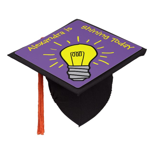 Personalized Bright Ideas Graduation Cap Topper (Angled)