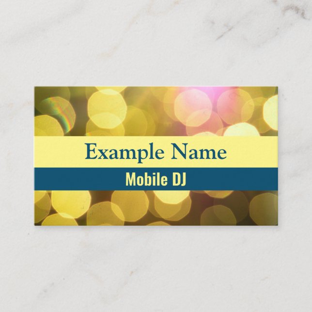 Personalized "Bright Lights" (American) Business Card (Front)