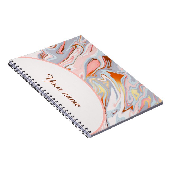 Personalized Bright marble Notebook (Right Side)