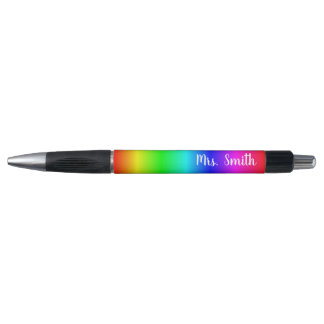 Personalized Bright Multicolored Rainbow Ombre Pen