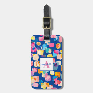 Personalized Bright Painted Abstract Name Luggage  Tag