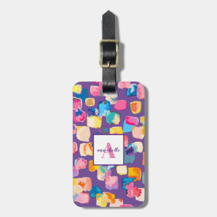 Personalized Bright Painted Abstract Name Luggage Tag