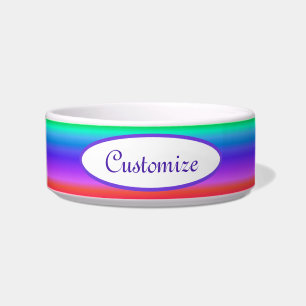 Personalized Bright Pastel Rainbow Bowl