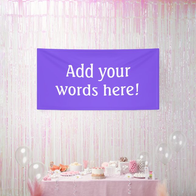 Personalized Bright Purple Banner (Party)