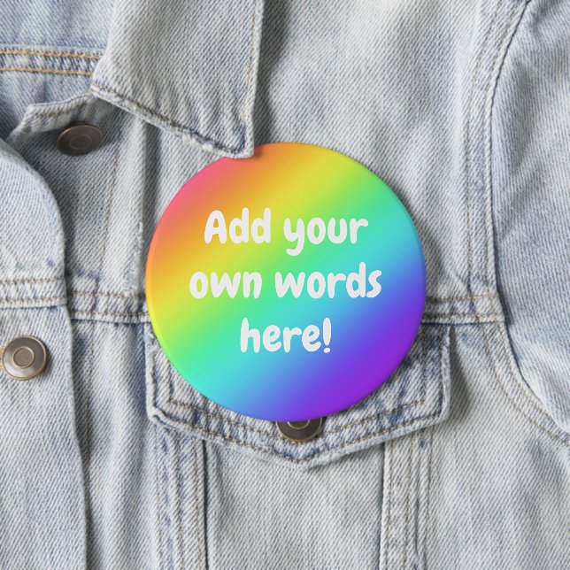 Personalized Bright Rainbow Button (In Situ)