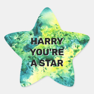 Personalized Bright Star Reward Chart School Kids Star Sticker