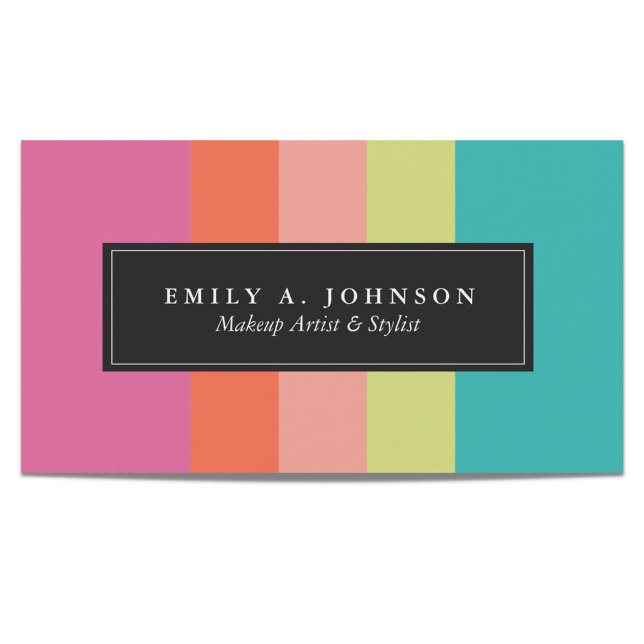 Personalized | Bright Stripes Business Card (Creator Uploaded)