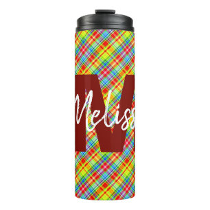 Personalized Bright summer checks Thermal Tumbler