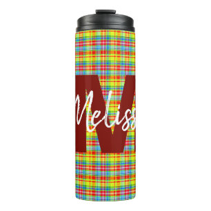 Personalized Bright summer checks Thermal Tumbler