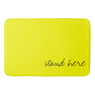 Personalized Bright Yellow Bath Mat