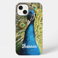 Personalized Brilliant Blue Peacock