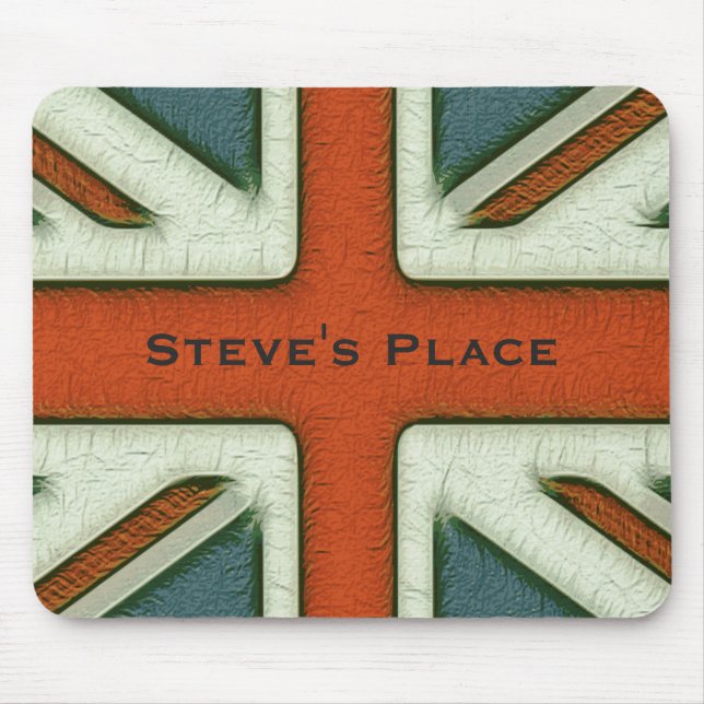 Personalized British Flag Mouse Pad (Front)