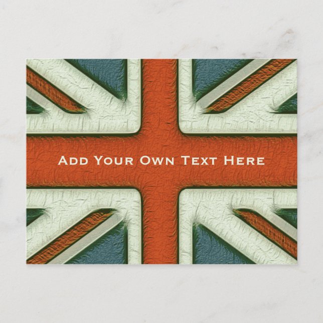 Personalized British Flag Postcard (Front)