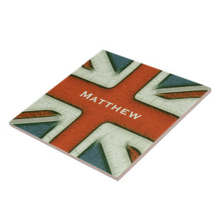 Personalized British Flag Tile