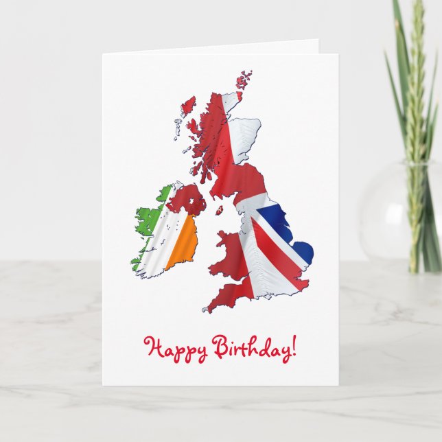 PERSONALIZED BRITISH ISLES BIRTHDAY CARD (Front)