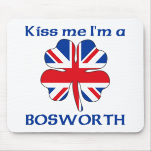 Personalized British Kiss Me I'm Bosworth Mouse Pad