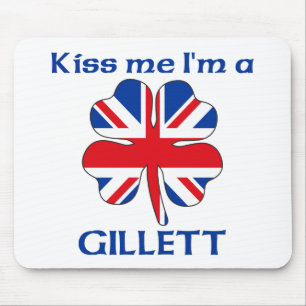 Personalized British Kiss Me I'm Gillett Mouse Pad
