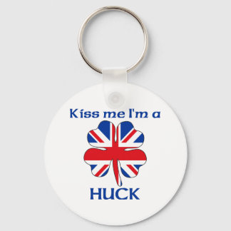 Personalized British Kiss Me I'm Huck Keychain