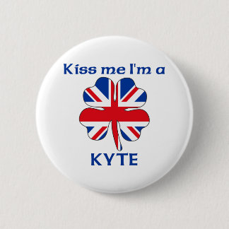 Personalized British Kiss Me I'm Kyte 2 Inch Round Button