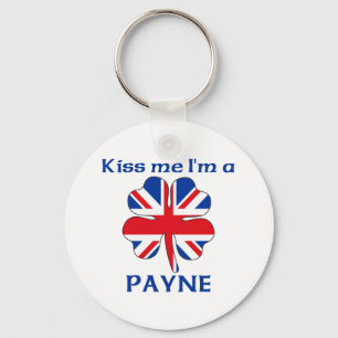 Personalized British Kiss Me I'm Payne Keychain