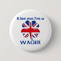 Personalized British Kiss Me I'm Wager