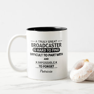Personalized Broadcaster Thank You Two-Tone Coffee Mug