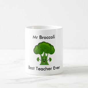 Personalized, Broccoli, Best Teacher Ever Coffee Mug