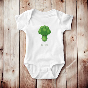 Personalized Broccoli Name Cute Baby Outfit Bodysuit