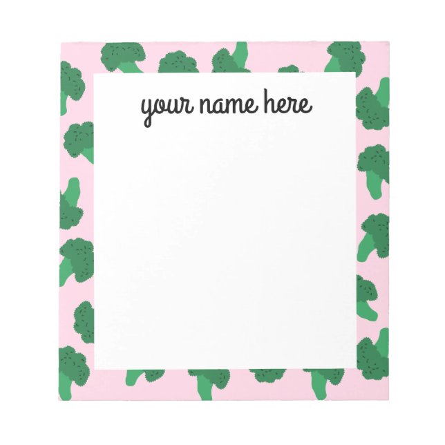 Personalized Broccoli Notepad (Front)