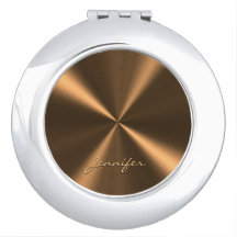 Personalized Bronze Metallic Radial Texture