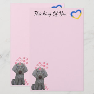 Personalized Brooklyn The Dog's Kisses 5.5 x 8.5 Stationery