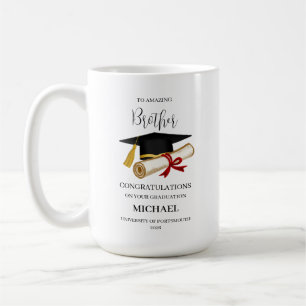 Personalized Brother Graduation Keepsake Name Year Coffee Mug