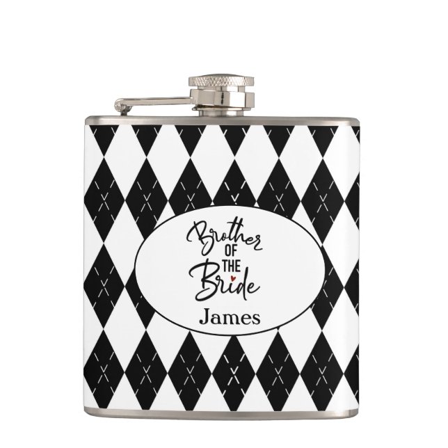 Personalized Brother of the Bride Flask (Front)