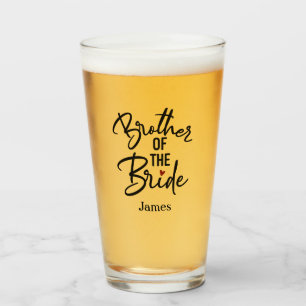 Personalized Brother of the Bride Glass