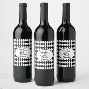 Personalized Brother of the Bride Wine Label