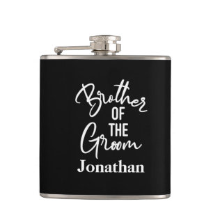 Personalized Brother of the Groom  Wedding Hip Flask