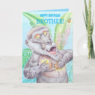 Personalized Brother's Birthday Greeting Card 