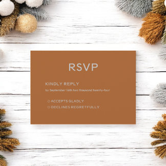 Personalized Brown Autumn Wedding Invitation
