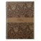 personalized brown damask notebook