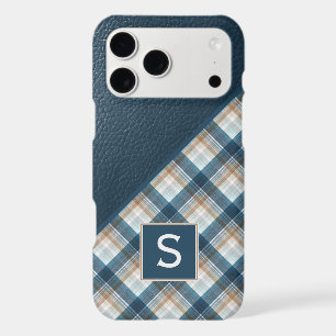 Personalized Brown Dark Blue Plaid Gingham Pattern