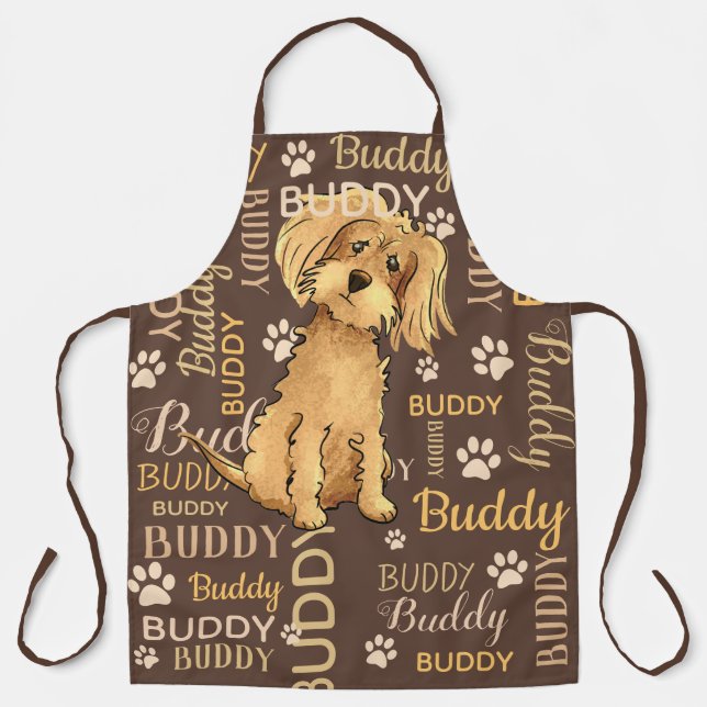Personalized Brown Dog Apron (Front)