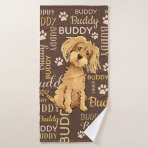Personalized Brown Dog Bath Towel